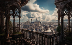 A photograph presenting a terrace with a view of a floatin