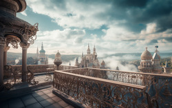 A photograph presenting a terrace with a view of a floatin