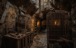 A photograph presenting a spine-tingling view of a medieva