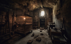 A photograph presenting a spine-tingling view of a medieva