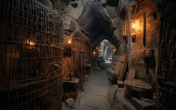 A photograph presenting a spine-tingling view of a medieva