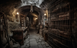 A photograph presenting a spine-tingling view of a medieva