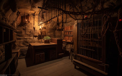 Photograph of a dungeon room. Nikon D850 camera 85mm prime