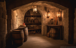 Photograph of a dungeon room. Nikon D850 camera 85mm prime