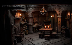 Photograph of a dungeon room. Nikon D850 camera 85mm prime