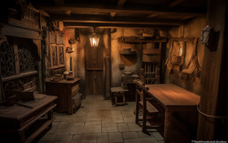 Photograph of a dungeon room. Nikon D850 camera 85mm prime