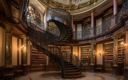 A photograph that showcases the elegance of a stately old 