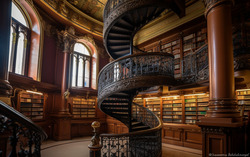 A photograph that showcases the elegance of a stately old 