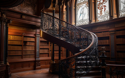 A photograph that showcases the elegance of a stately old 