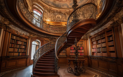 A photograph that showcases the elegance of a stately old 