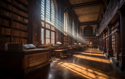 Majestic old library. Professional photograph. Nikon D850 