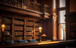Majestic old library. Professional photograph. Nikon D850 