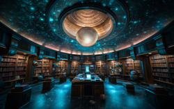 A photograph presenting a celestial-themed zoom background