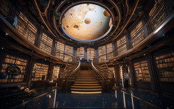 A photograph presenting a celestial-themed zoom background