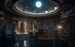 A photograph presenting a celestial-themed zoom background