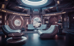 A photograph presenting a celestial-themed zoom background